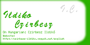 ildiko czirbesz business card
