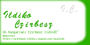 ildiko czirbesz business card